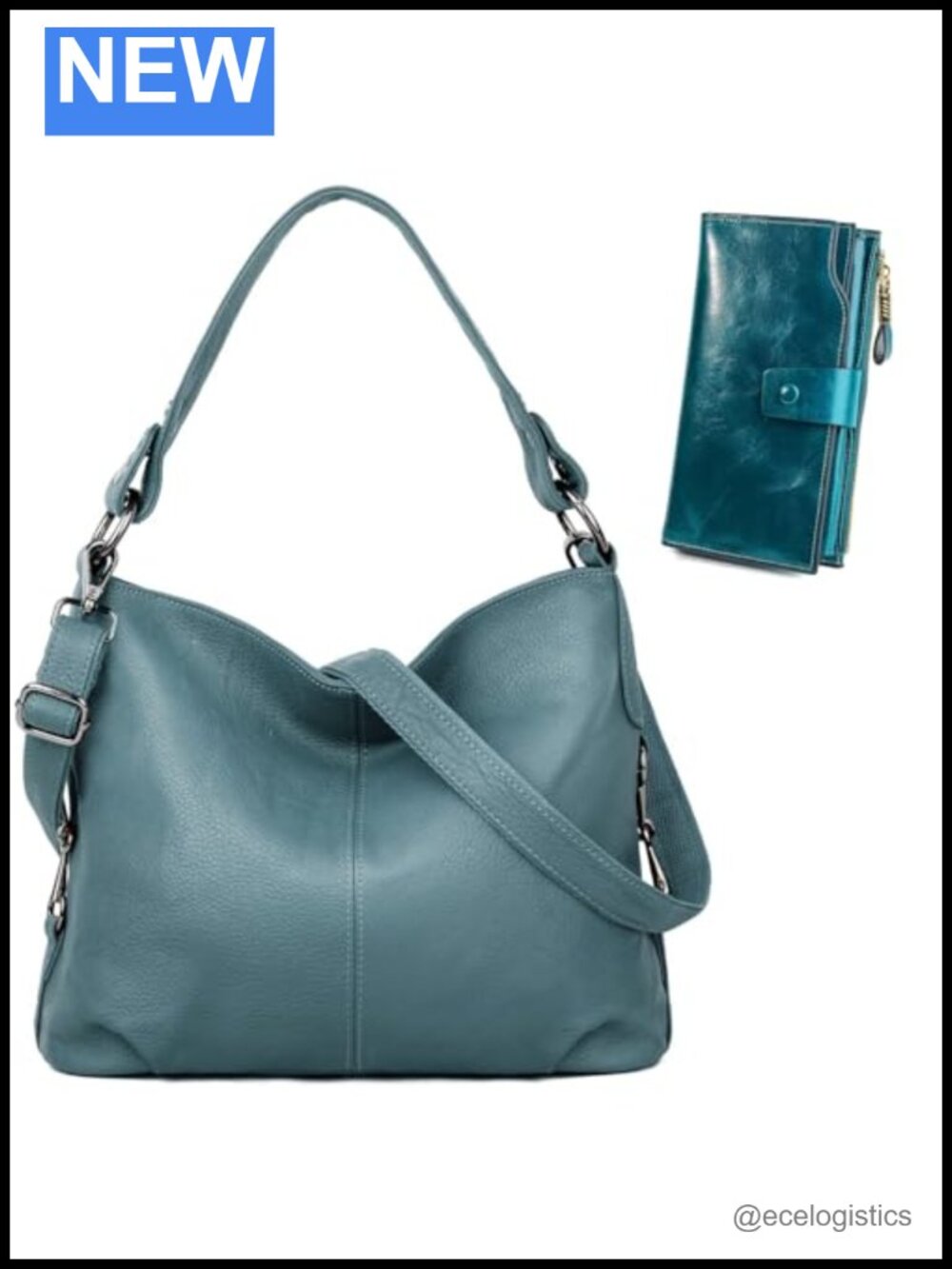 Genuine Leather Handbag & RFID Wallet Bundle Set Women Purse